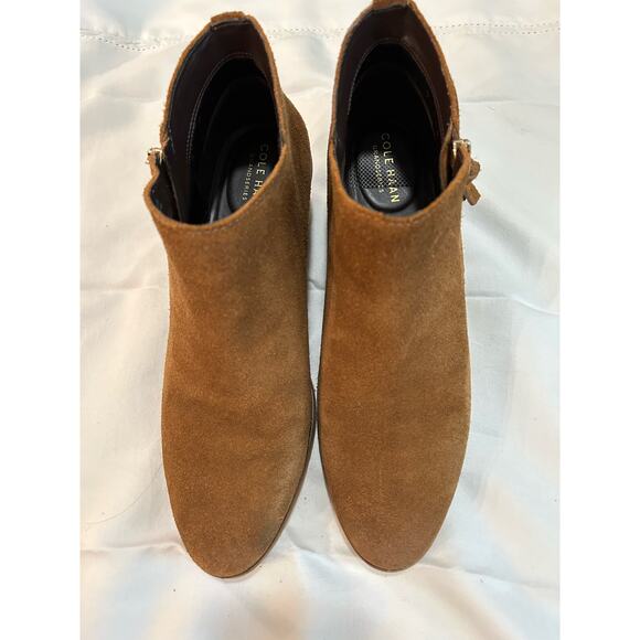 Franco Sarto brown Leather Ankle Booties sz 9.5 - Picture 2 of 8